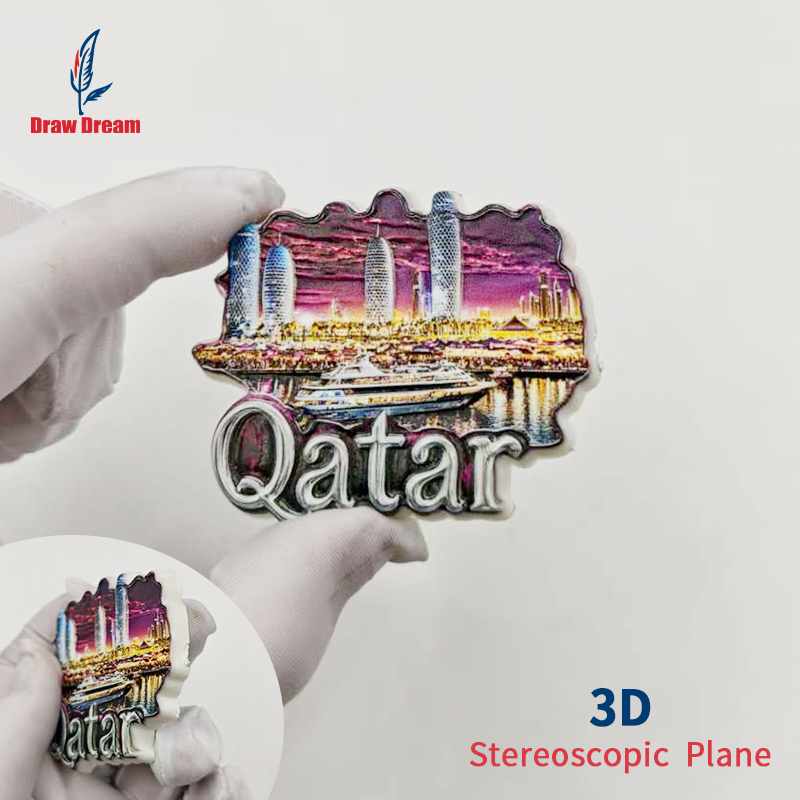 Home Decor Qatar - 1 Adet Katar 3D Buzdolabı Magneti,