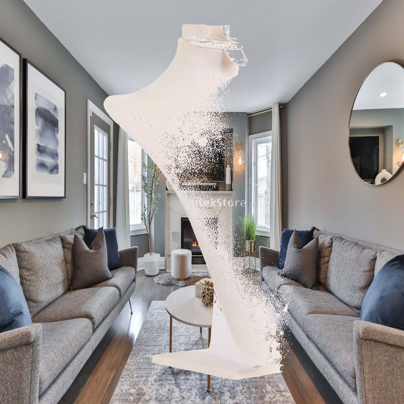 Home Decor Retail Stores - Kolye Sergi Standı Kumaş Göğüs Standı