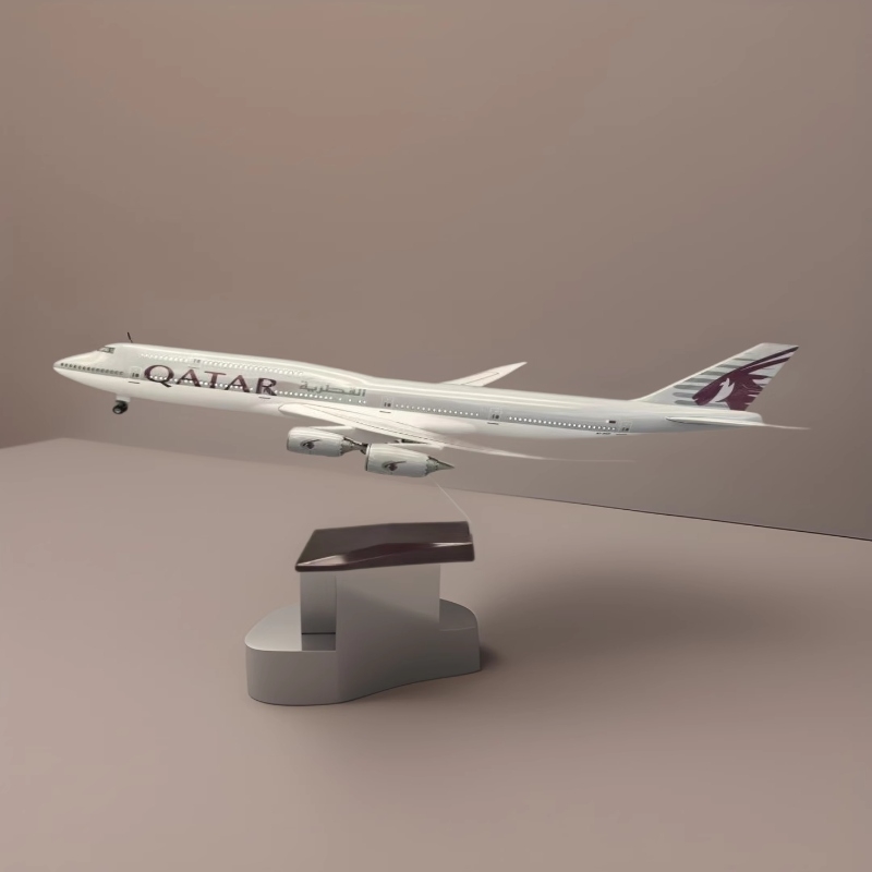 Home Decor Qatar - B747 Uçak Modeli 1:130 Ölçekli Uçak