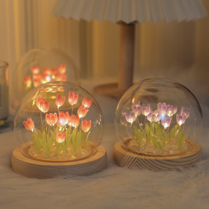 Home Decor Tulip - El yapımı lale gece Lght el