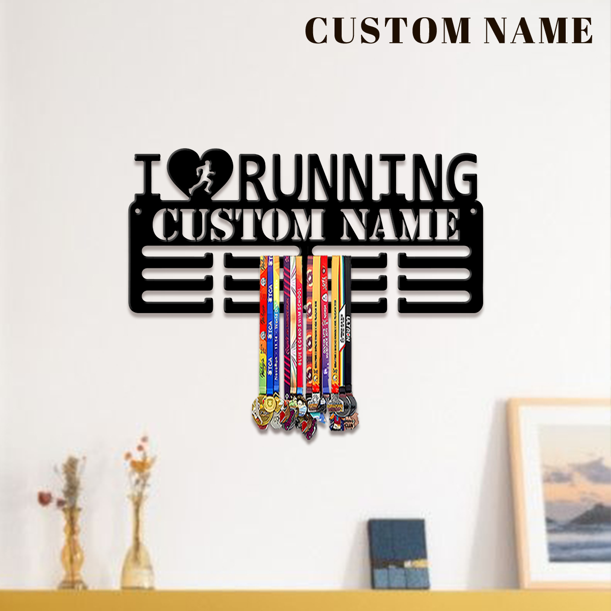 Home Decor For Wedding - Özel Tasarım Koşmayı Seviyorum Metal Madalya