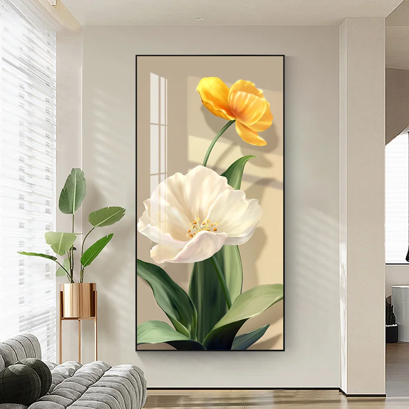 Home Decor Yellow - İskandinav Vintage Duvar Sanatı Şık Beyaz