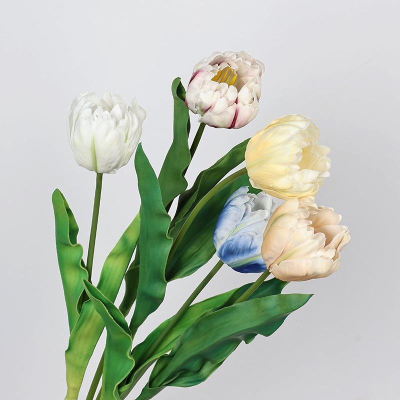 Home Decor Tulip - 61CM Yapay Papağan Lale Pu Dokulu