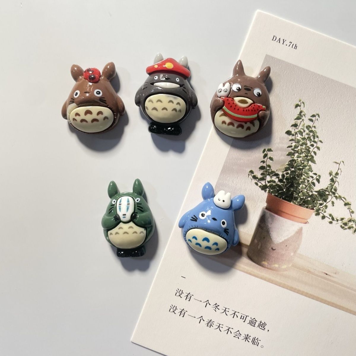 Home Decor Sticker - Totoro Anime Reçine Buzdolabı Magneti Sevimli
