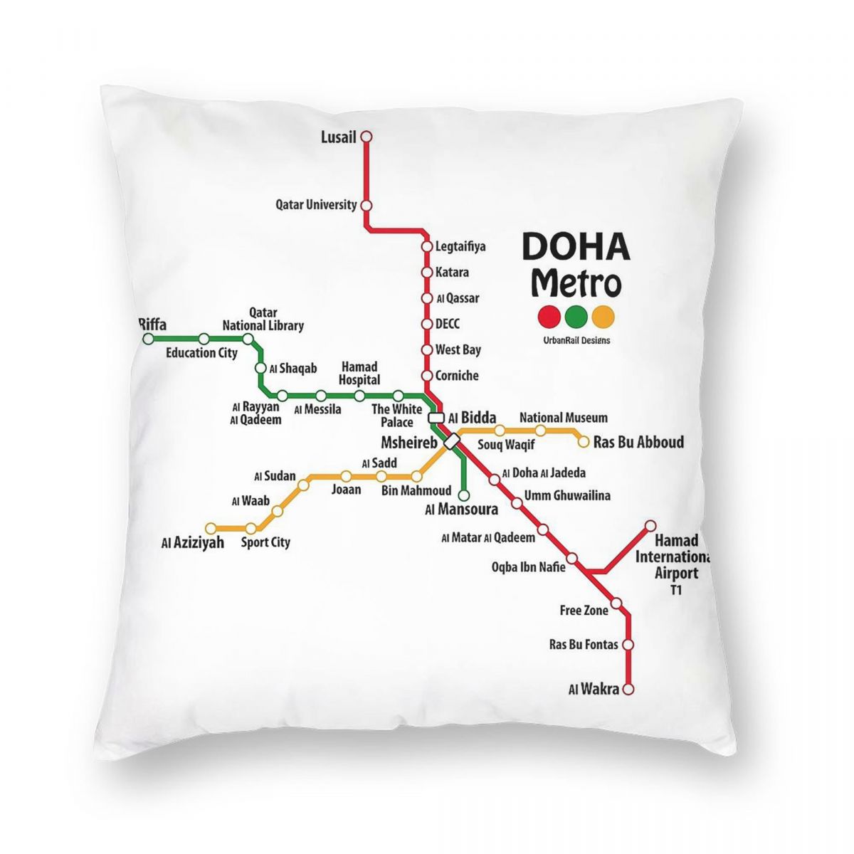 Katar Doha Metro Haritası Kare - Home Decor Qatar incelemesi ve fiyatı