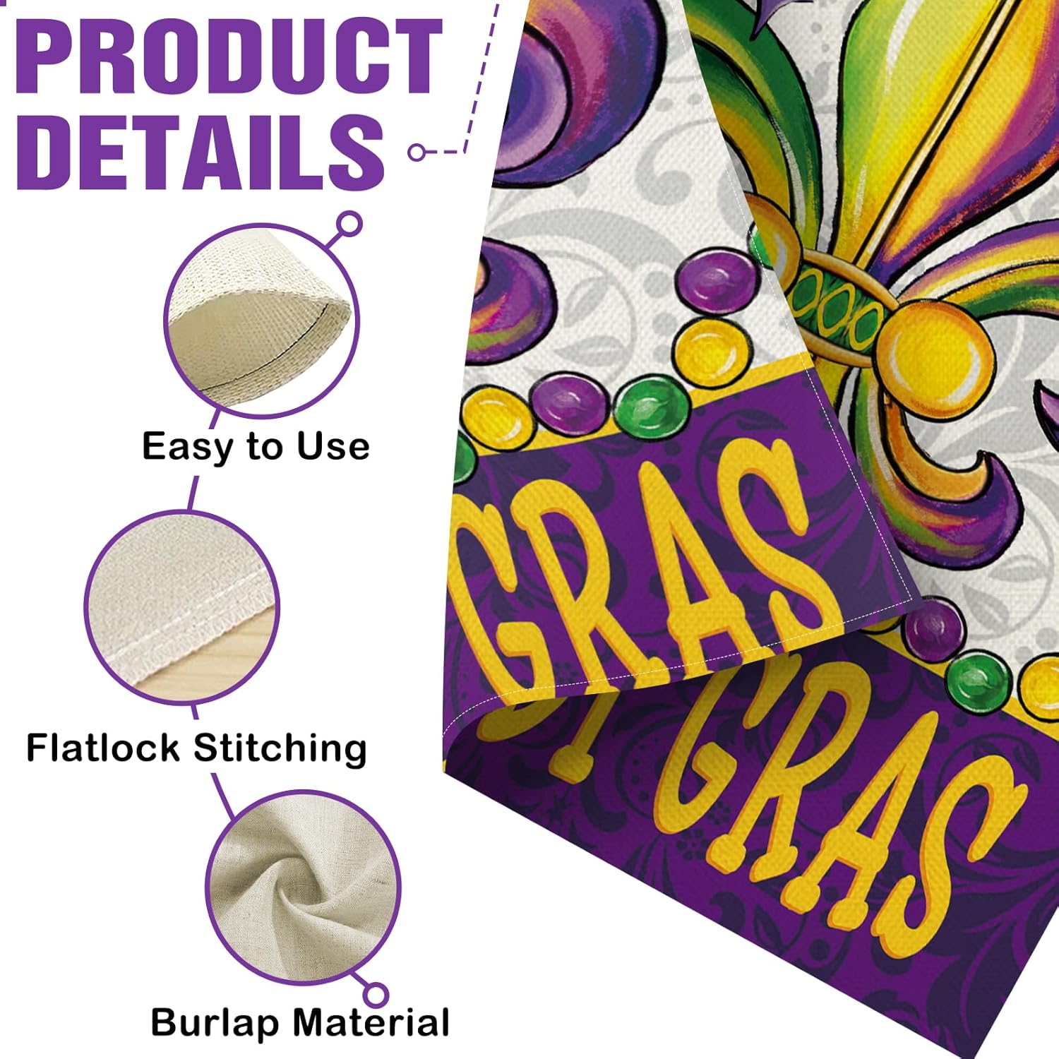 Dyrenson Happy Mardi Gras Fleu - Home Decor New Orleans incelemesi ve fiyatı