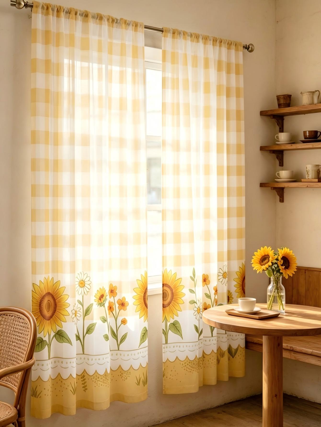 2 Adet Dijital Baskı Şeffaf Pe - Home Decor Yellow incelemesi ve fiyatı