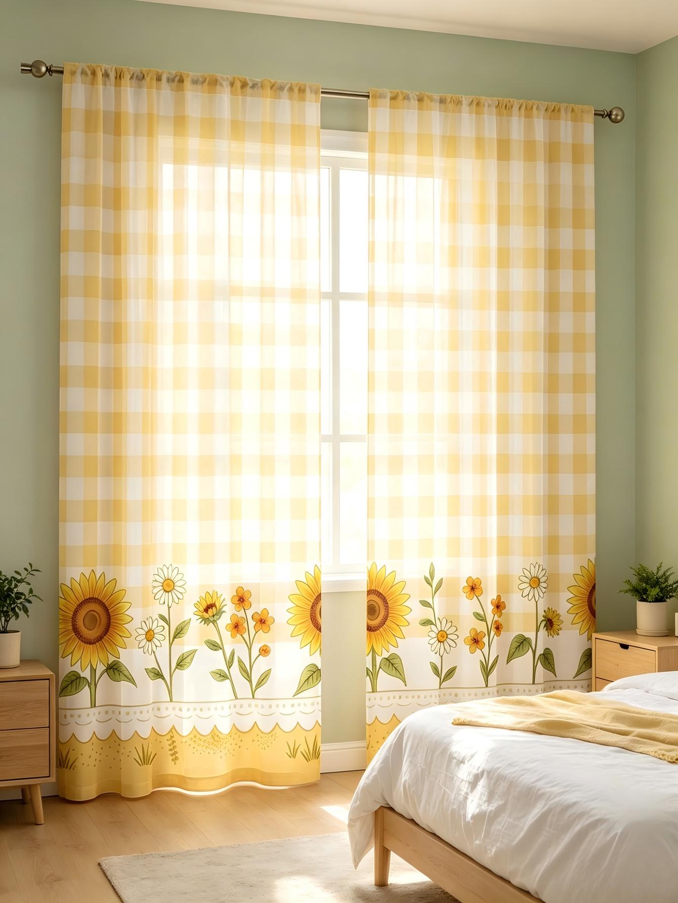2 Adet Dijital Baskı Şeffaf Pe - Home Decor Yellow incelemesi ve fiyatı