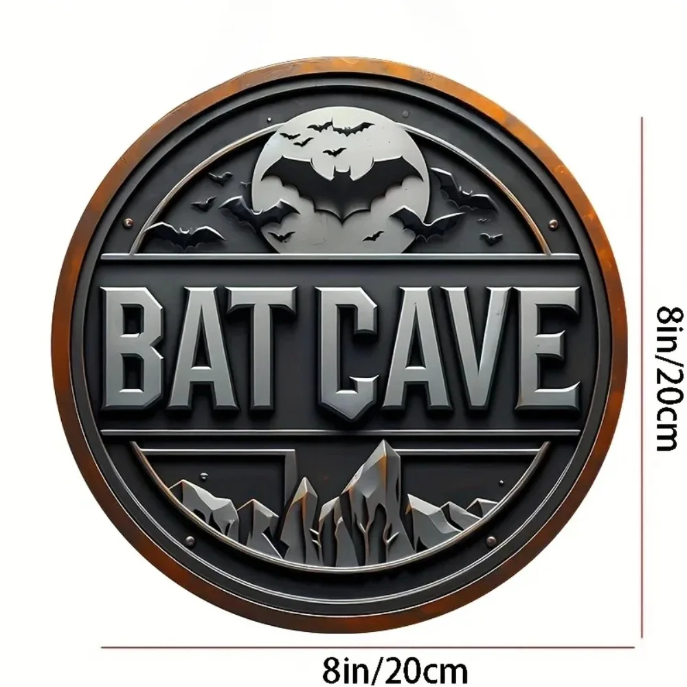 Vintage Batcave Metal Tabelası - Home Decor Outside incelemesi ve fiyatı