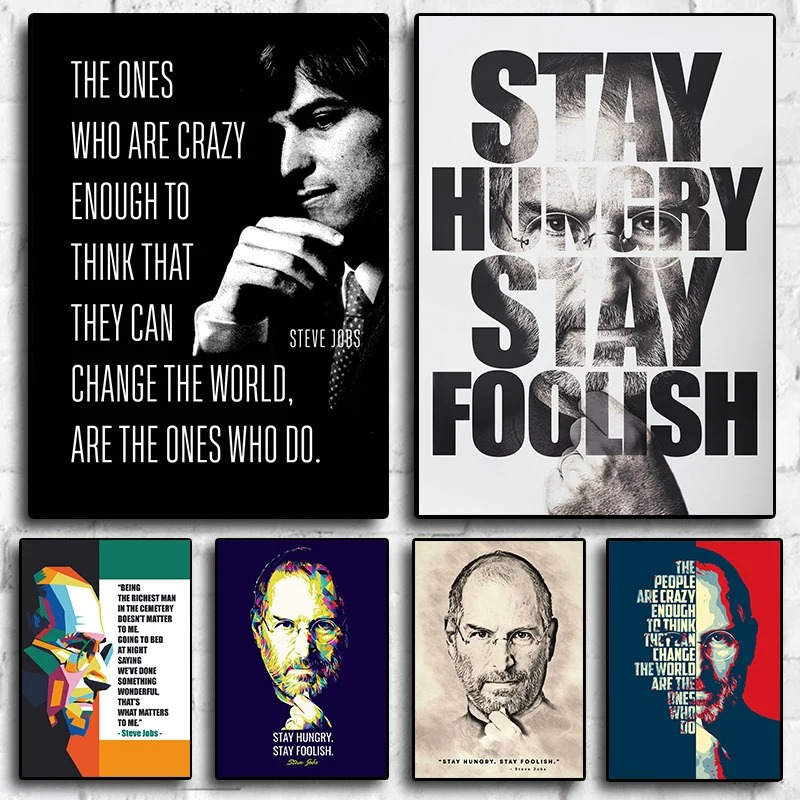 Motivasyon Steve Jobs portre b - Home Decor Jobs incelemesi ve fiyatı