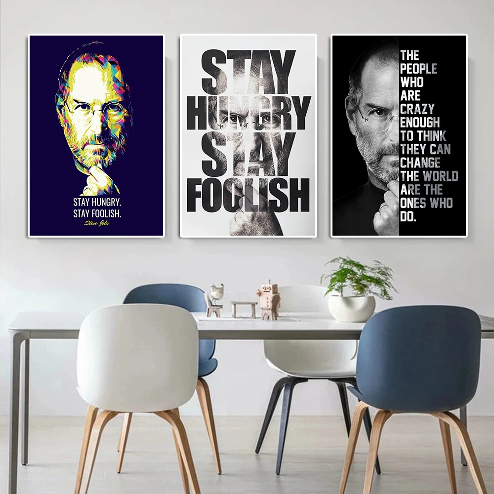Motivasyon Steve Jobs portre b - Home Decor Jobs incelemesi ve fiyatı