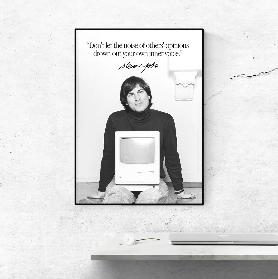 Motivasyon Steve Jobs portre b - Home Decor Jobs incelemesi ve fiyatı