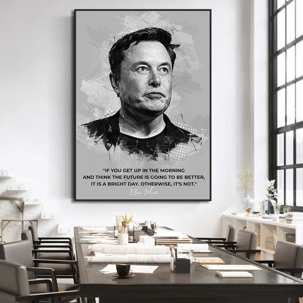 İşler Steve Elon Musk tuval bo - Home Decor Jobs incelemesi ve fiyatı