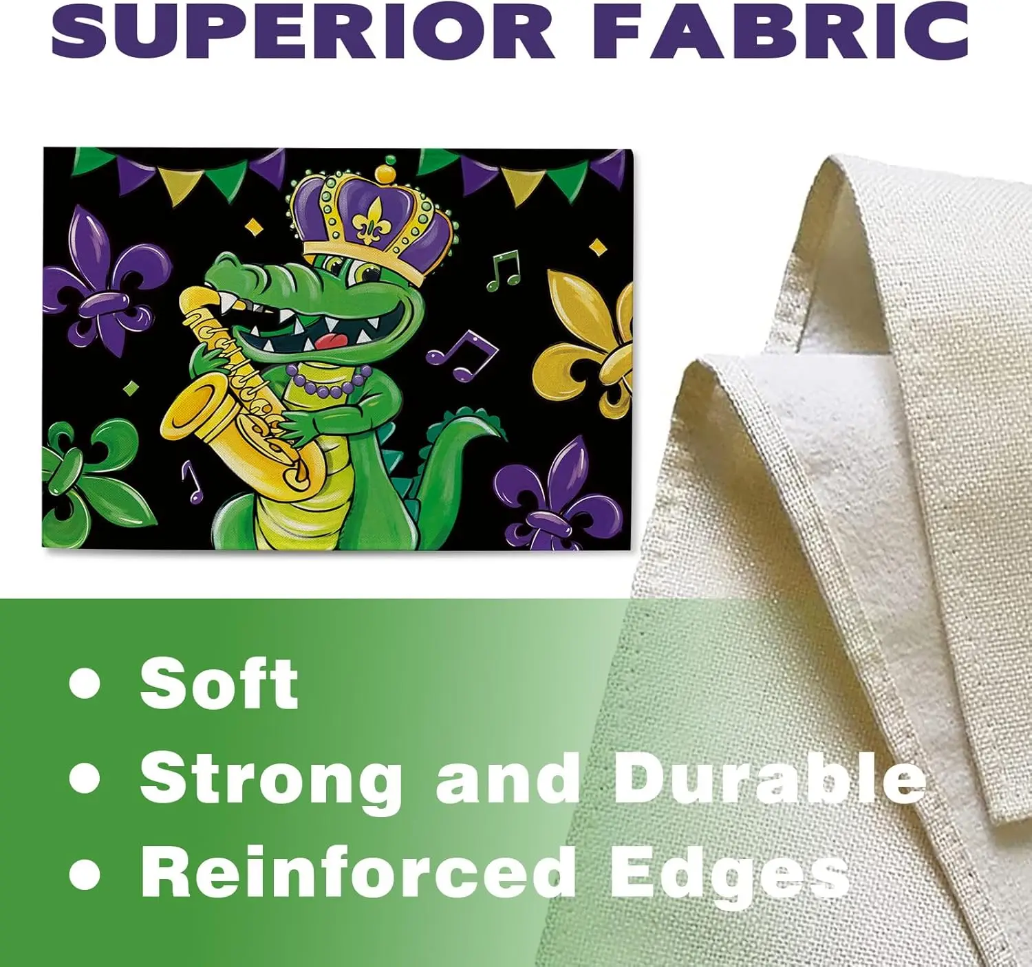Mardi Gras Timsah Desenli Amer - Home Decor New Orleans incelemesi ve fiyatı